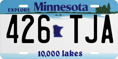 MN license plate 426TJA