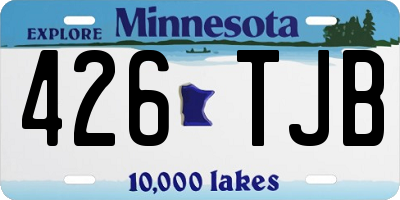 MN license plate 426TJB