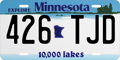 MN license plate 426TJD