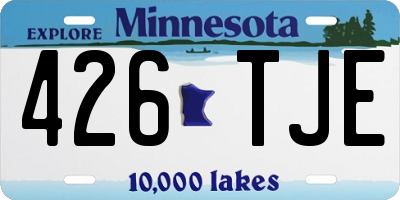 MN license plate 426TJE