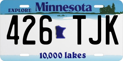 MN license plate 426TJK
