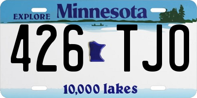 MN license plate 426TJO