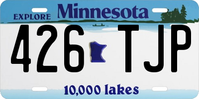 MN license plate 426TJP