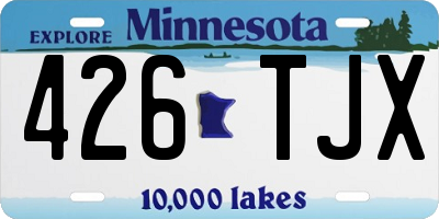 MN license plate 426TJX