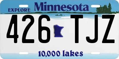 MN license plate 426TJZ