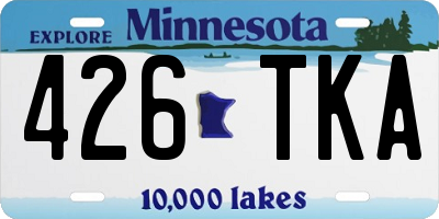 MN license plate 426TKA