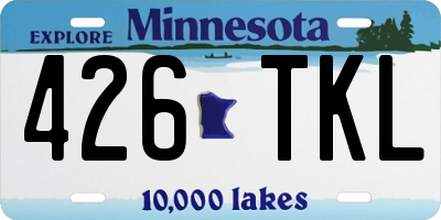 MN license plate 426TKL