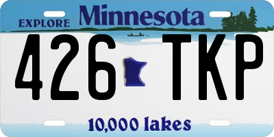 MN license plate 426TKP