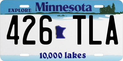 MN license plate 426TLA