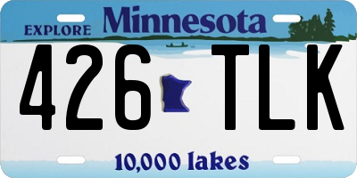 MN license plate 426TLK