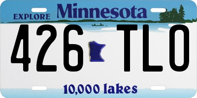 MN license plate 426TLO