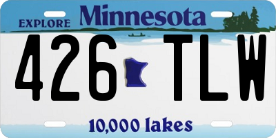 MN license plate 426TLW