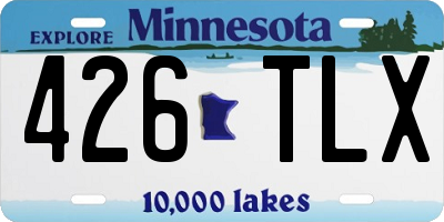 MN license plate 426TLX