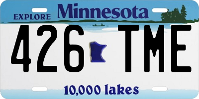MN license plate 426TME
