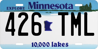 MN license plate 426TML