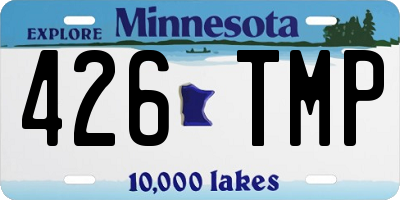 MN license plate 426TMP