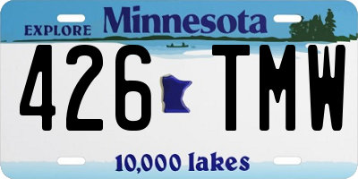 MN license plate 426TMW
