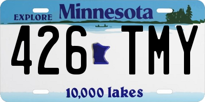 MN license plate 426TMY