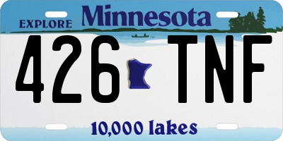 MN license plate 426TNF