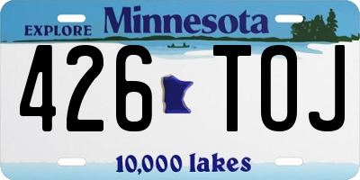 MN license plate 426TOJ