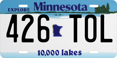 MN license plate 426TOL