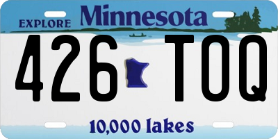MN license plate 426TOQ