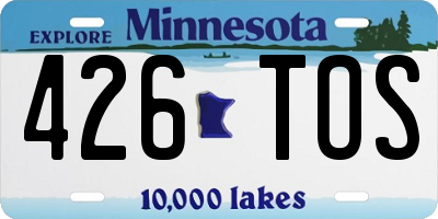 MN license plate 426TOS