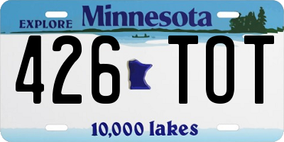 MN license plate 426TOT