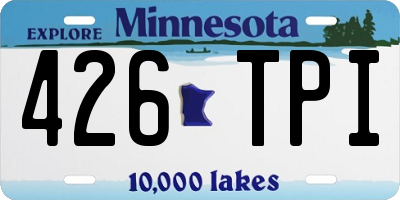 MN license plate 426TPI