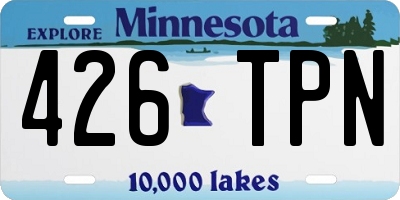 MN license plate 426TPN
