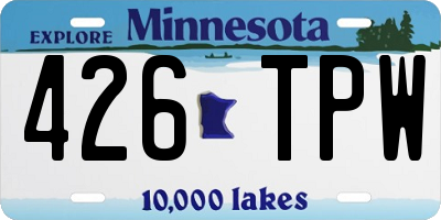MN license plate 426TPW
