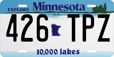 MN license plate 426TPZ