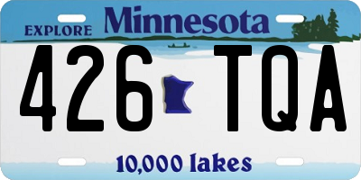 MN license plate 426TQA