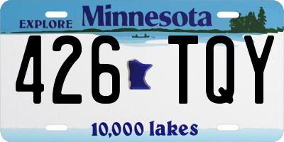 MN license plate 426TQY