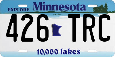 MN license plate 426TRC