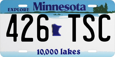 MN license plate 426TSC