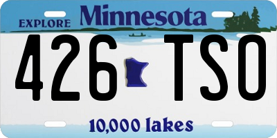 MN license plate 426TSO