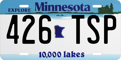 MN license plate 426TSP