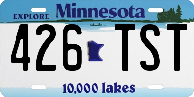 MN license plate 426TST