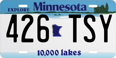 MN license plate 426TSY