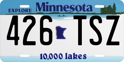 MN license plate 426TSZ