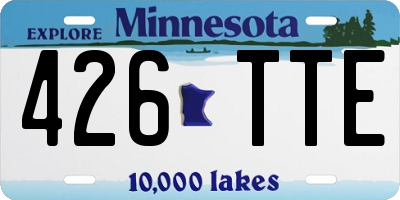 MN license plate 426TTE
