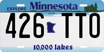 MN license plate 426TTO