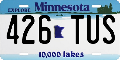 MN license plate 426TUS