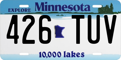 MN license plate 426TUV