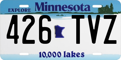 MN license plate 426TVZ