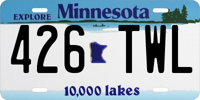 MN license plate 426TWL