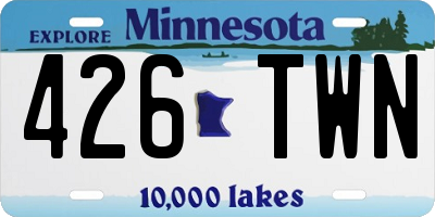 MN license plate 426TWN