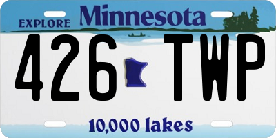 MN license plate 426TWP