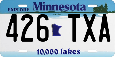 MN license plate 426TXA